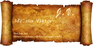 Józsa Viktor névjegykártya
